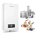 Propane Tankless Gas Water Heater, GASLAND CS686LP Up to 6.86 GPM 199000 BTU Indoor Installation Tankless Hot Water Heater,3/4 Inch Service Valve Kit,3" Stainless Steel Vent Pipe Kit