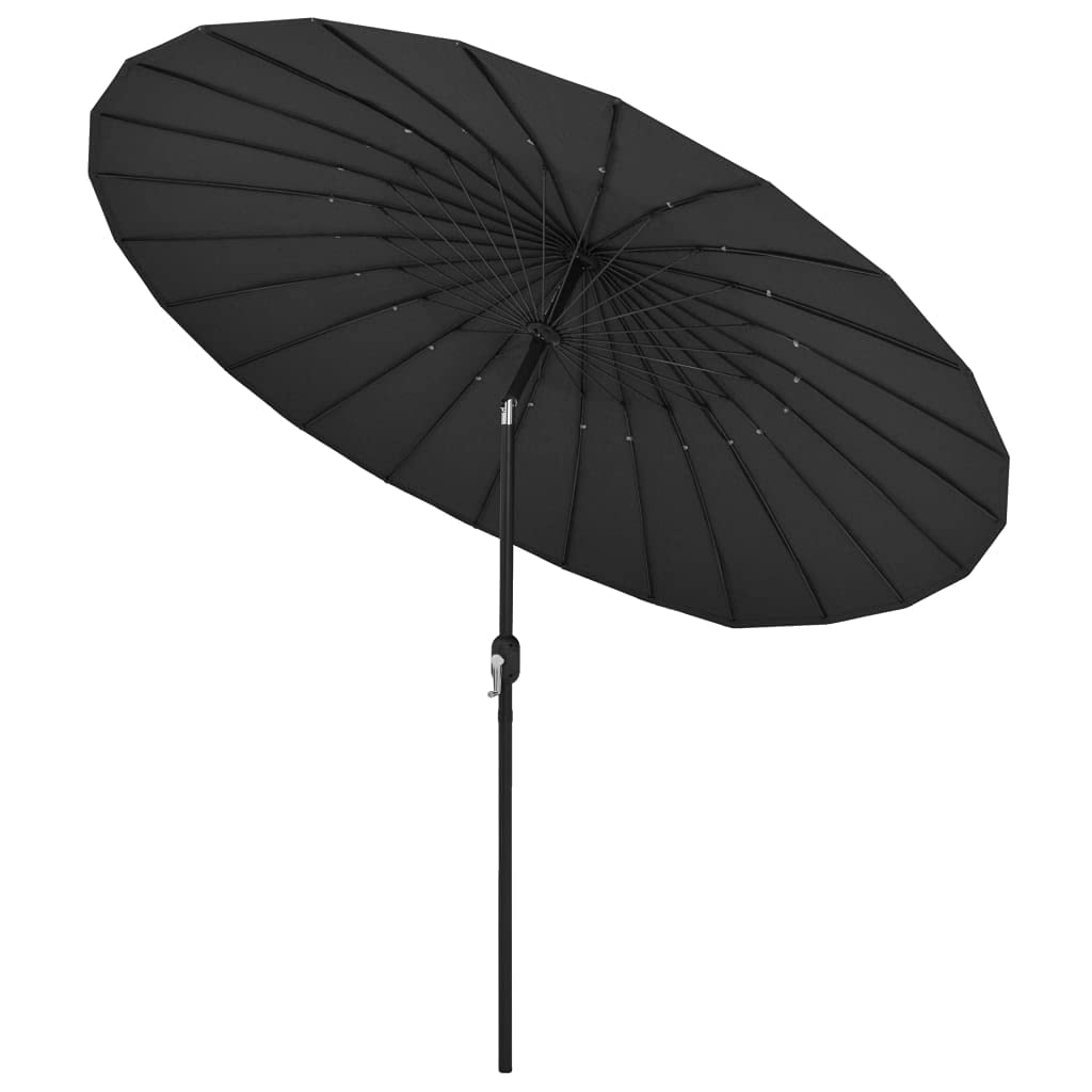 Homgoday Sombrilla de jardín con Palo de Aluminio Gris Antracita 270 cm Sombrilla de Jardín,Protección UV Sombrilla Jardín Grande Orientable Jardín Parasol Balcón