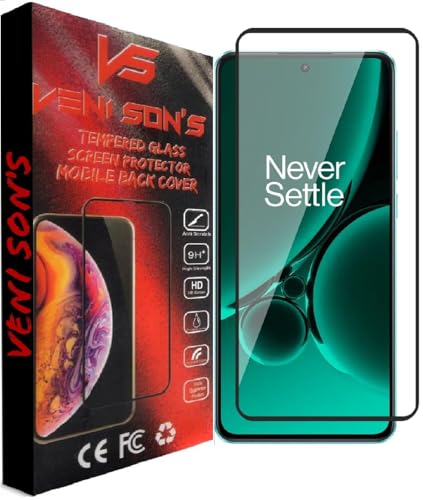 Image of VENI SON'S Scratch And Tear Resistant, Crystal Clear Edge to Edge Tempered Glass Screen Protector Guard Compatible With Oneplus ACE 5 / Pro