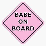 Babe On Board Vinyl Sticker Waterproof Bumper Sticker Laptop Window 5'