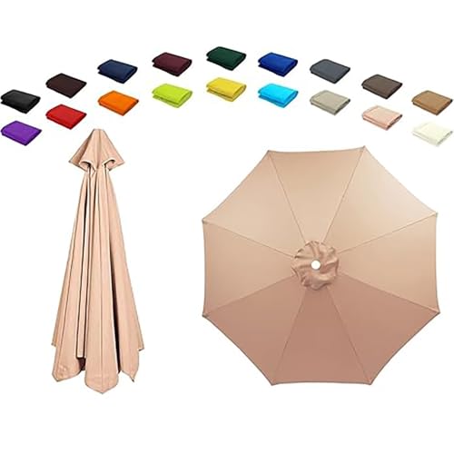 Bestiry Toldo de Repuesto para sombrilla de Patio de 1,9 m, 2,3 m y 2,7 m, con 6 y 8 Varillas, Cubierta Superior de Repuesto para sombrilla de Mesa de Exterior.