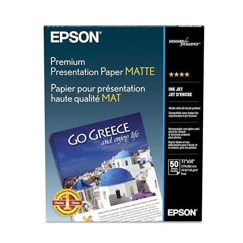 Epson Borderless Matte Paper Bright White 11 x 14 in (S041468) - image 1
