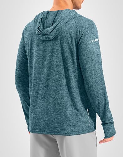 Image of Men's Sun Protection Hoodie Shirts Long Sleeve UPF 50+ Swim Shirts for Men Rash Guard Fishing Shirt Quick Dry