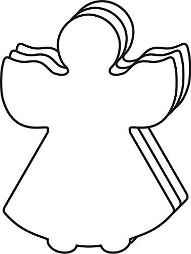 SHAPES ETC. 5.5" x 5.5" Angel Creative Foam Cut-Outs, White, 15-Count