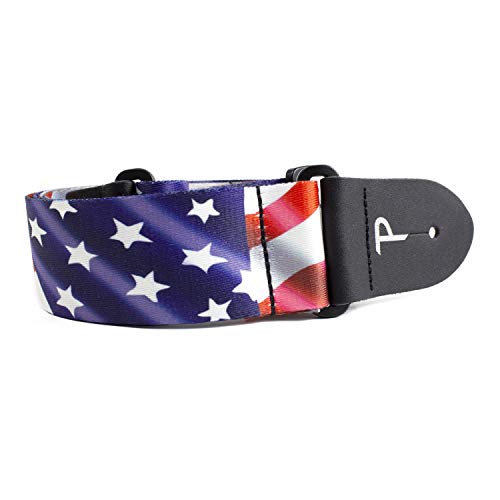 Perri PLLPCPAF Sangle en polyester pour Guitare Motif Drapeau Américain - Les Beatles, Paul McCartney, John Lennon, RIngo Starr, George Harrison Perri PLLPCPAF Sangle en polyester pour Guitare Motif Drapeau Américain – Image 3