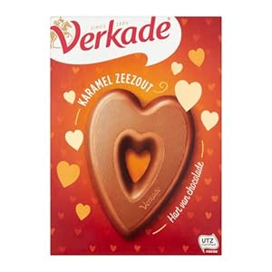 Verkade – Hart van Chocolade Karamel Zeezout – 135g