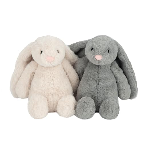 Image of Best Pet Supplies Interactive Squeaky Dog Chew Toy, Ideal Dog Toys for Chewers, Small, Medium & Large Dogs, and Fetch Lovers - Bunny (Gray), Large