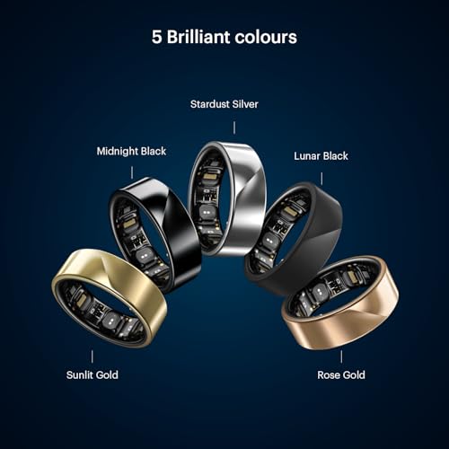 Image of LUNA Ring (Buy Sizing Kit First) - Most Accurate Smart Ring, Track Sleep, Activity, Readiness, Stress, Menstrual Health And More - Upto 6 Days Battery - Size 10 - Stardust Silver