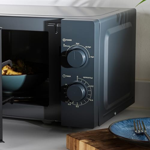 Salter Marino 4-Piece Kitchen Set – 1.7L 3KW Kettle, 925W 2-Slice Toaster, 20L Manual Microwave & Bread Bin/Tea/Coffee/Sugar Countertop Set, Easy Clean, Durable Blue/Grey Design - Image 8