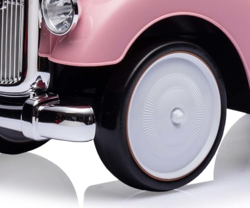 Vintage-Fahrzeug Royce von Milly Mally - Retro Rutschauto mit Hupe, Stauraum und Eva-Rädern für Kinder ab 12 Monaten (Rosa) – Bild 4