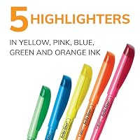 BIC Brite Liner Highlighters, Chisel Tip, 5-Count Pack, Assorted Colors — image 6