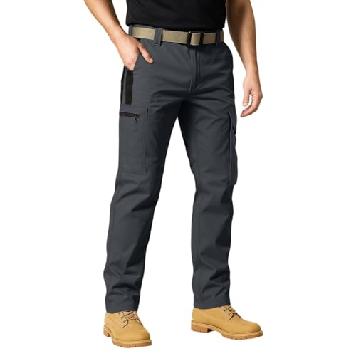 Pantaloni da Lavoro Uomo Jeans Pantaloni da Lavoro Uomo Multiple Tasconi Pantalonis Softshell Casual Leggeri da per Campeggio Ed Escursionismo Sportivi Elastico Trekking Giardiniere Pantalone