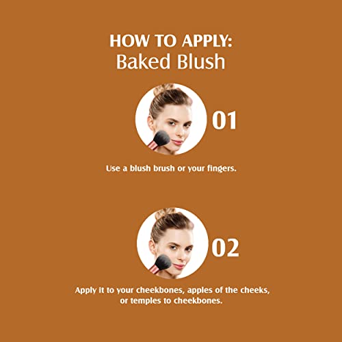 Image of Glam21 Baked Blusher | Highly Pigmented, Long Lasting | Illuminating Glow Finish | Smooth & Blendable Texture |Stays up to 8 hours | For All Skin Types | 6gm | Shade-01
