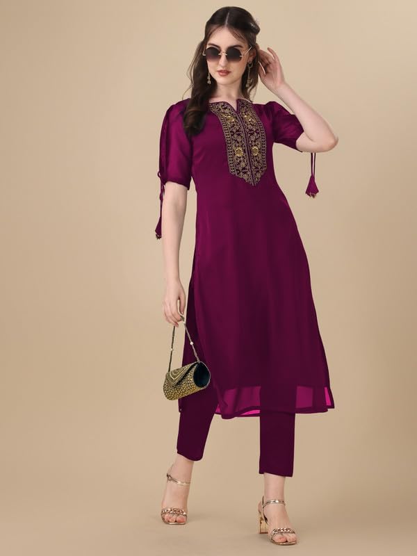 Image of Embroidery Silk Kurti