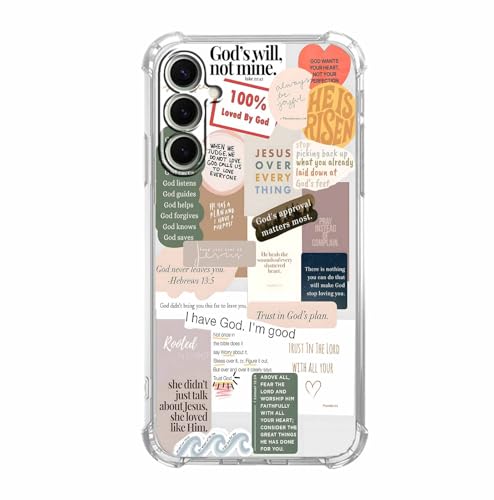 Coque Samsung S26 antichoc en TPU souple imprimé de versets bibliques