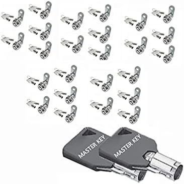 Master Key Lock Tubular Cam Lock 90 Degree Keyed Different Lock w/Master Key 2400MK (50)