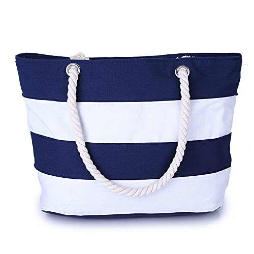 Bolsa Tote de Lona para Mujer con Correa de Cuerda miniatura 1