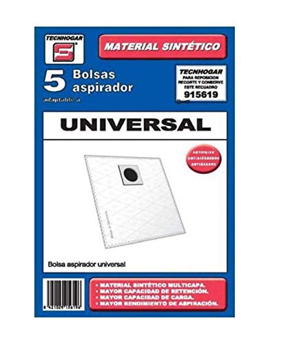 Tecnhogar Bolsa Aspirador, Blanco, 5 uds