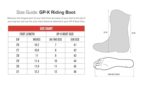 Image of DSG Gp-x Riding Boot-Black Red-(Size-10)
