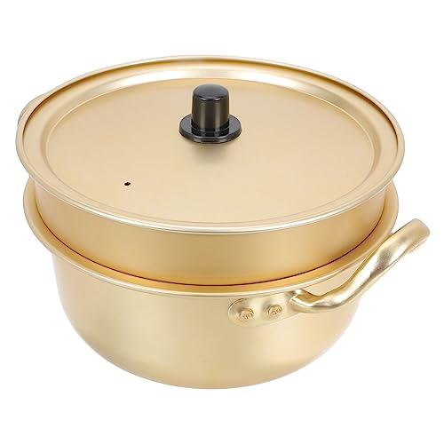 BRIGHTFUFU Aluminum Noodle Pot Multi-use Kitchen Set for Soup Pot Lid Cooking Induction Cookers