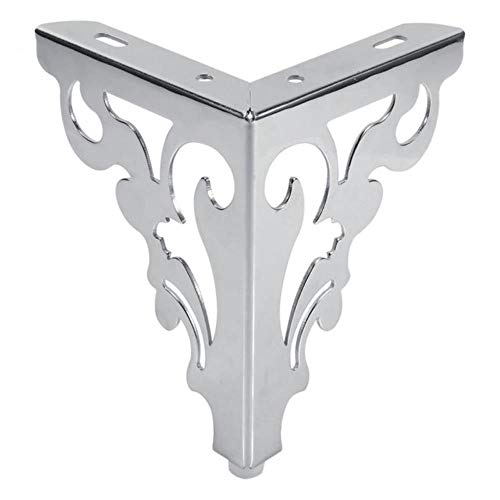 aifengxiandonglingbaihuo 15cm Metal Pulido sofá Silla Patas Mesa gabinete Cama pies Moderno Hueco Patten Mesa gabinete Cama pies Muebles Accesorios, como Imagen