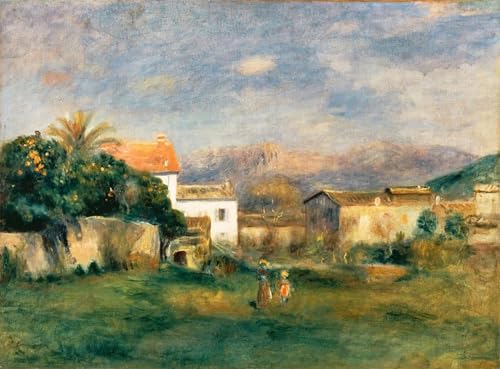 Art mural de célèbres tableaux avec la Vue de Cagnes de Renoir 60x90cm
