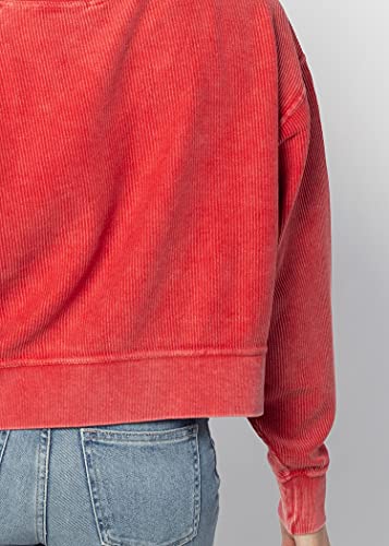 Image of chicka-d NCAA womens Corded Boxy Pullover