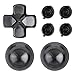 eXtremeRate Metal Black Thumbsticks & Bullet Buttons & D-pad Replacements Kits for Playstation 4/DualShock 4/PS4 Slim/PS4 Pro Controller
