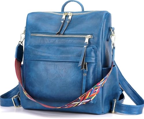 Image of Women's Stylish PU Leather Backpack Handbag | Trendy Shoulder Bag for College, Office, Travel & Daily Use | Convertible Backpack Purse with Multi Pockets