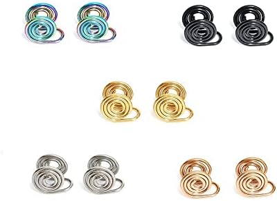 Keloids Pressure Acupressure Clip Earrings Non-pierced Stainless Steel Spiral Earrings
