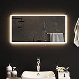 vidaxl specchio da bagno con luci led 40x80 cm