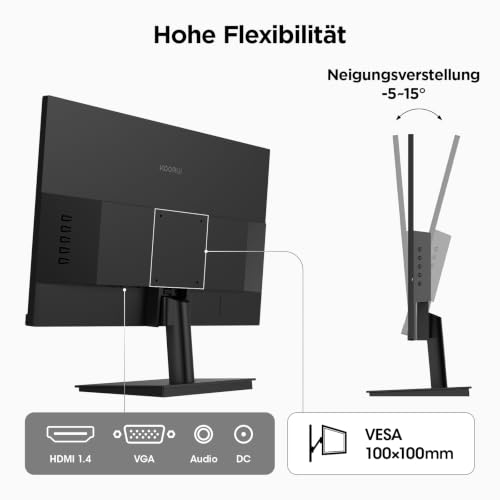 KOORUI 27 Zoll Monitor FHD 144Hz VA Adaptive Sync Eye Care 99% sRGB VESA – Ansicht 7