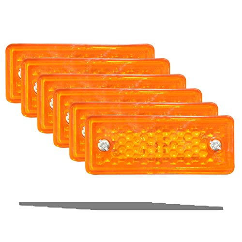 24v LED Side Marker Lights Suitable for Truck Trailer Buses Caravan Campervan and Coaches. (Amber)