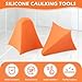 2pcs Silicone Caulking Tool, Silicone Seam Tools, Sealant Finishing Tool, Reusable Caulking Applicator Finishing Tool, Caulk Smoothing Tool for Kitchen, Bathroom(COLOR:Orange)
