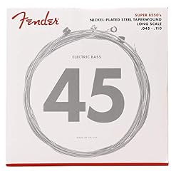 Fender® »SUPER 8250M NICKEL PLATED STEEL TAPERWOUND 4-STRING BASS« Cordes pour Basse – 040/110TW - Les Beatles, Paul McCartney, John Lennon, RIngo Starr, George Harrison