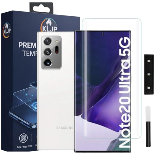 Image of UV Tempered Glass Screen Protector For Samsung Galaxy Note 20 Ultra (Pack of 1) Full UV Curved Screen Protector Case Friendly HD Clarity with installation kit