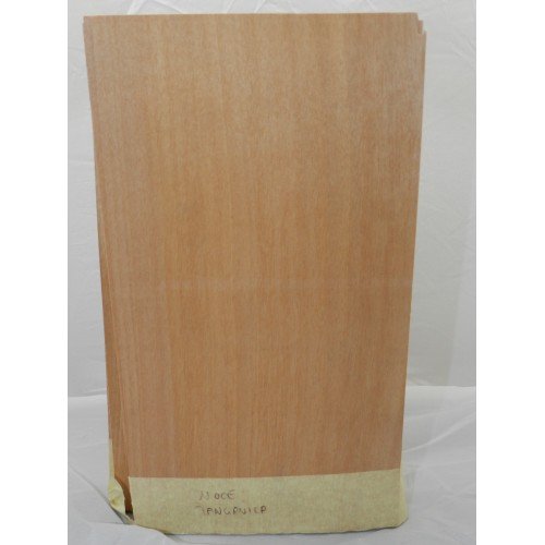10 FOGLI DI IMPIALLACCIATURA DI LEGNO NATURALE PER L'INTARSIO DI NOCE TANGANICA 280 mm X 180 mm X 0,6 mm