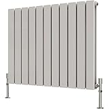 Radbliss Horizontal Flat Panel Radiator 600x748mm White Double Design RAD Central Heating