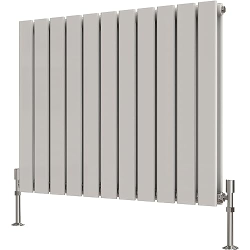 Radbliss Horizontal Flat Panel Radiator 600x748mm White Double Design RAD Central Heating