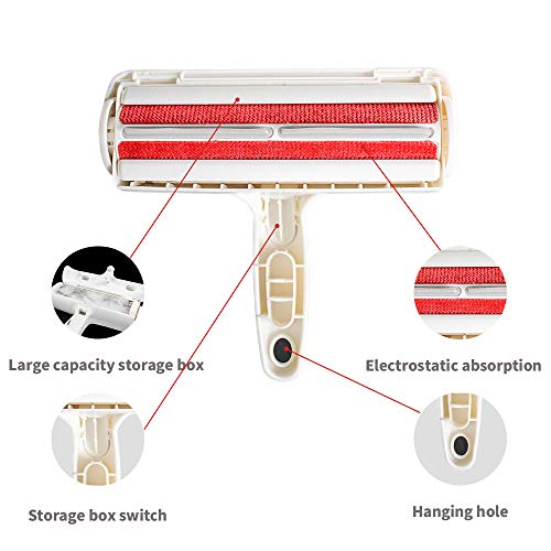 Extaum Removedor de pêlos de cães,Rolo de limpeza de pêlos de gato para removedor de pêlos de animai