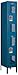 Salsbury Industries Assembled 2-Tier Vented Metal Locker with One Wide Storage Unit, 6-Feet High by 18-Inch Deep, Blue