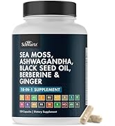 BioSchwartz Sea Moss Black Seed Oil Ashwagandha Ginger Supplement with Turmeric Berberine HCI Bur...