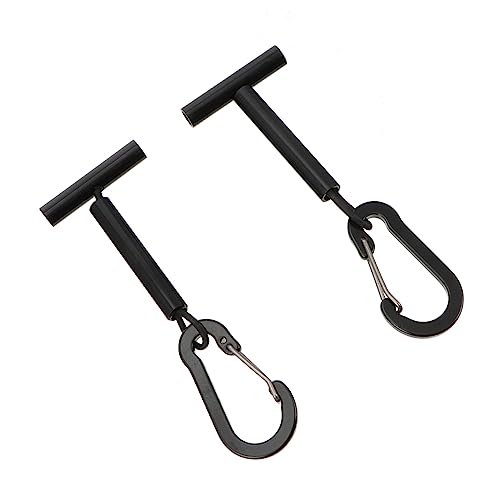 NAMOARLY Fly Fishing Tippet Line Holders 2 Pack Tippet Line Holder Fishing Tools Aluminum Rod Elastic Rope for Vest Bag