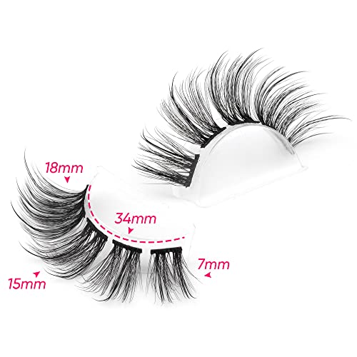 Fluffy Lash Clusters Fairy Wispy False Eyelashes Natural Volume Individual Lashes That Look Like Extensions 20Mm Long Diy Fuax Mink Lashes By Calphdiar #TOP2