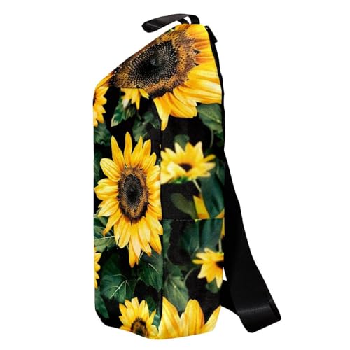 Mochila de viaje para senderismo unisex con estampado de girasol 3