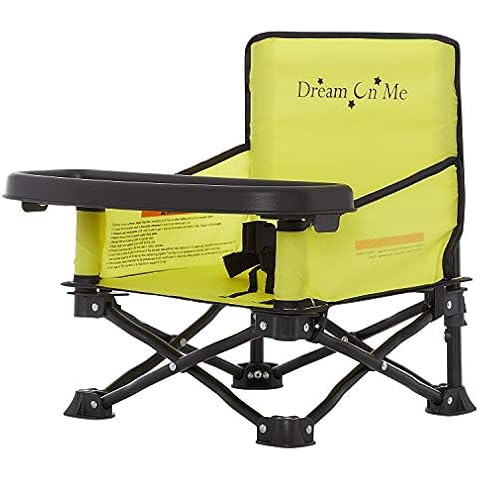 Dream On Me Sit ‘N Play Portable Booster Seat, Lightweight and Compact Fold Booster Chair, Detachable Tray for Meals and Playtime, For Indoor and Outdoor Use - Carry Bag Included Cover