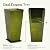 Worth Garden 25" Large Metal Glazed Planter Set of 2, Luxurious Glossy Finish Green Tall Square Tapered Steel Plant Pots, Decor Flower Pot Indoor & Outdoor, Drainage Hole & Dual-Purpose Plant Saucer