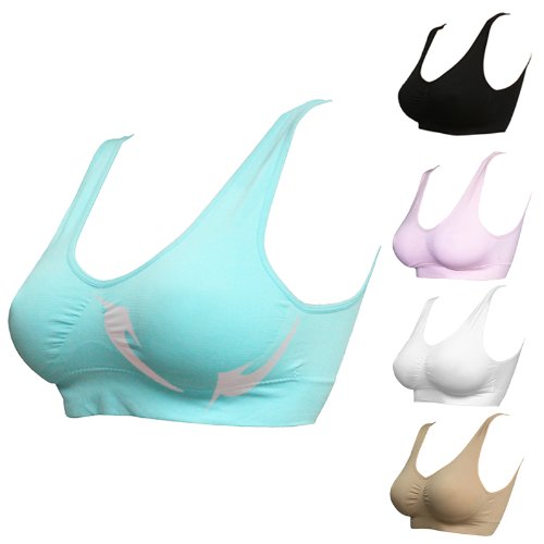 Andux New Women Yoga Sport Bra Top with Removable Pads SS-W06 Light Blue