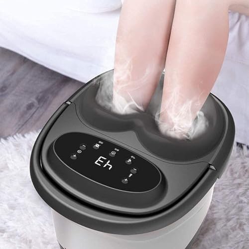 Foot Bath Spa Massager, Feet Bath Spa with Heat and Massage, 6 Massage Rollers with Acupuncture Points, Bubble for Feet Relief and Cleaning, Timer Pedicure Stone Function miniatura 3