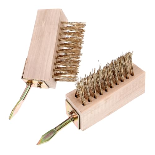 BESPORTBLE Stainless Wire Brushes Set 2pcs Garden Cleaning Brush Replacement Moss Removal Tool